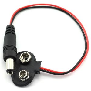 9v Battery Snap Connector To Dc Male Power Adapter Cable For Arduino