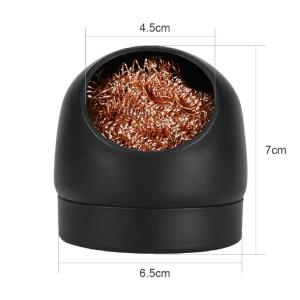 Soldering Iron Tip Cleaner Welding Head Cleaning Steel Wire Brush With Stand Holder For Bga Soldering Station